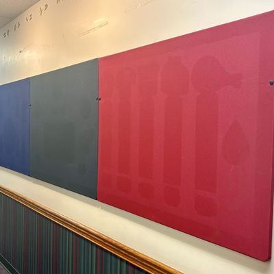 Sale Photo Thumbnail #96: Trio of Large Fabric-Wrapped Wall Panels
