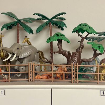 Sale Photo Thumbnail #122: A Collection of Playmobil Wild Animal Figures and Safari Scenery Accessories