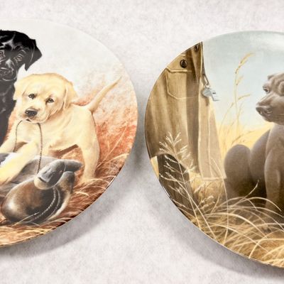 EDWIN M. KNOWLES FIELD PUPPIES CHINA PLATES