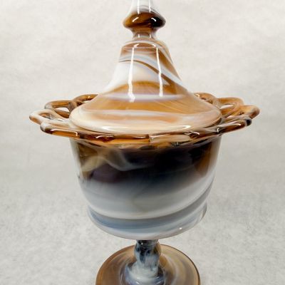 IMPERIAL CARAMEL SLAG LIDDED COMPOTE
