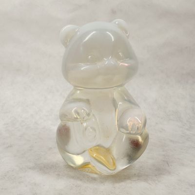 FENTON OPALESCENT GLASS BEAR, 1995