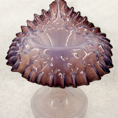 AMETHYST OPALESCENT JACK IN THE PULPIT VASE
