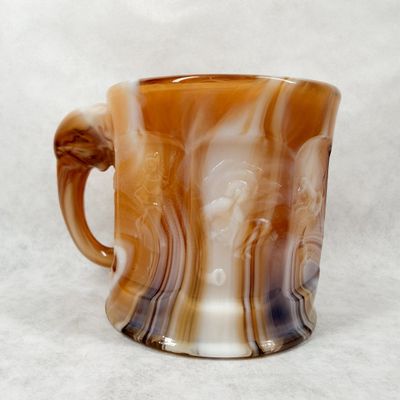 IMPERIAL CARAMEL SLAG GLASS ELEPHANT MUG