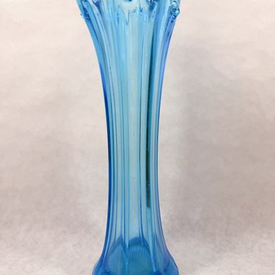 BLUE TRANSLUCENT SWUNG VASE