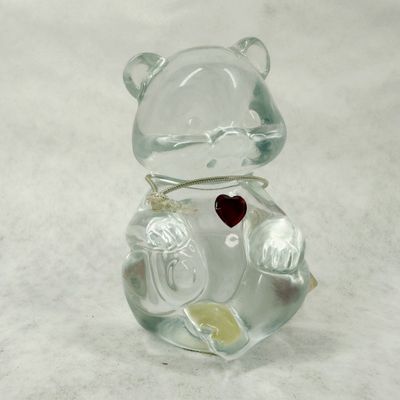 FENTON CRYSTAL BIRTHSTONE BEAR, 1990S