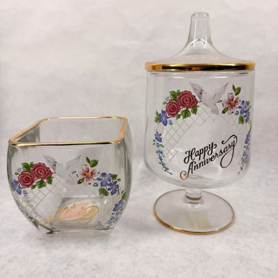 FENTON GLASS ANNIVERSARY SET