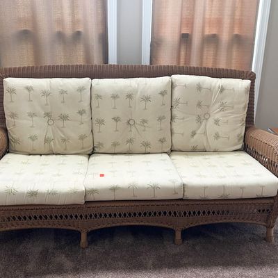 Sale Photo Thumbnail #83: WICKER 3 SEAT COUCH