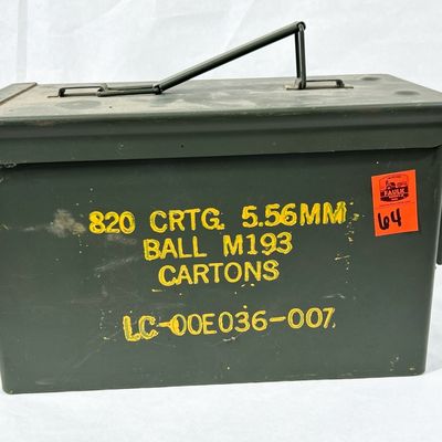 Sale Photo Thumbnail #65: VINTAGE METAL AMMO BOX