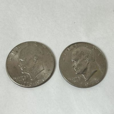 Sale Photo Thumbnail #52: 1974 AND BICENTENNIAL EISENHOWER DOLLAR