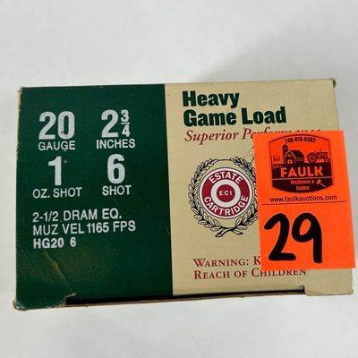 Sale Photo Thumbnail #30: ESTATE CARTRIDGE INC 20 GA HEAVY GAME LOAD