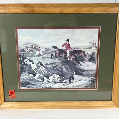 Sale Photo Thumbnail #77: FRAMED "FOX HUNT" PRINT