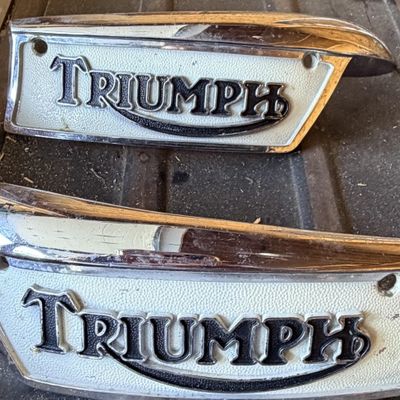 Sale Photo Thumbnail #109: TRIUMPH TANK BADGES