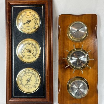 Sale Photo Thumbnail #72: VINTAGE THERMOMETER, BAROMETER & HYGROMETER