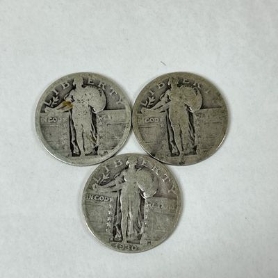 Sale Photo Thumbnail #57: 3 LIBERTY QUARTERS