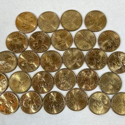 Sale Photo Thumbnail #62: 27 SACAGAWEA DOLLAR COINS
