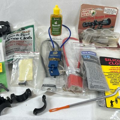 Sale Photo Thumbnail #43: SCOPE MOUNTS GUN CLEANING SUPPLYS GUN LOCKS MORE