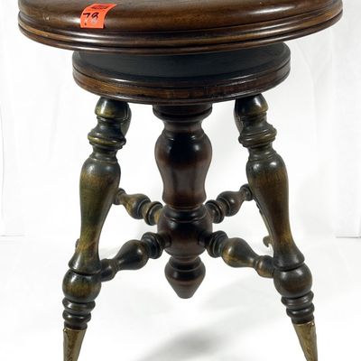 Sale Photo Thumbnail #79: VINTAGE PIANO STOOL