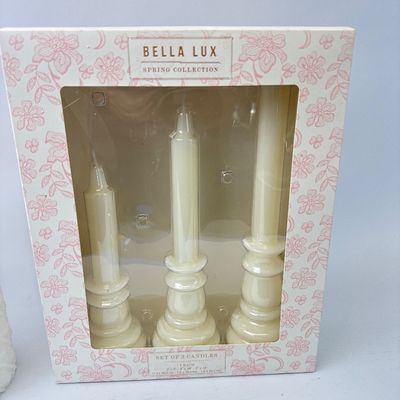 Bella Lux Spring Collection Candles & LED Pillar Candles Set