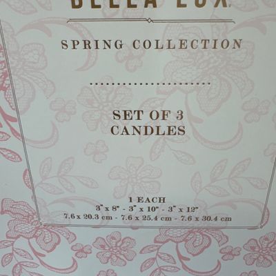 Bella Lux Spring Collection Candles & LED Pillar Candles Set