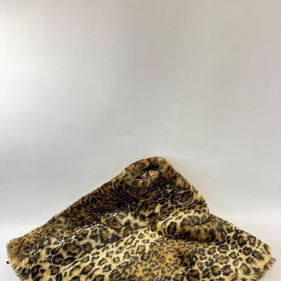 Max Studio Home Faux Fur Leopard Print Tree Skirt