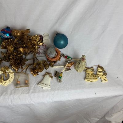 3187 Large Assortment of Glass Ball Ornaments Vintage and New