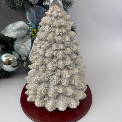 Assorted Christmas Decor Wreath and Tabletop Trees - 4 Pieces