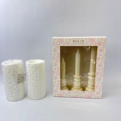Bella Lux Spring Collection Candles & LED Pillar Candles Set