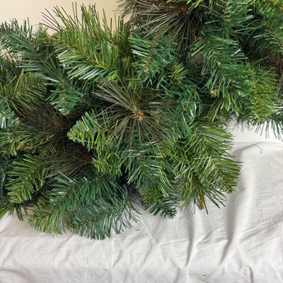 3183 Large 50" Artificial Green Wreath with Bow