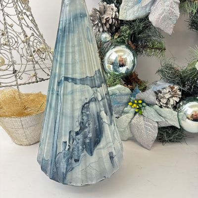Assorted Christmas Decor Wreath and Tabletop Trees - 4 Pieces