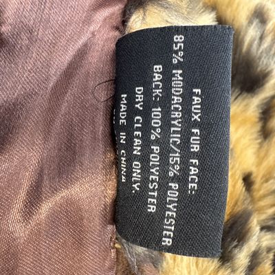 Max Studio Home Faux Fur Leopard Print Tree Skirt