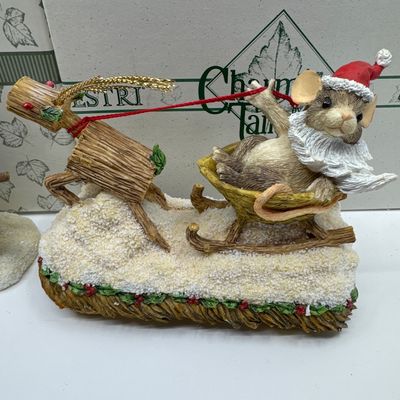 Charming Tails Christmas Figurines Lot of 4 with Boxes