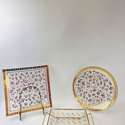 Vintage Georges Briard & Rojack Mid-Century Glass Serving Pieces - 3 Pcs