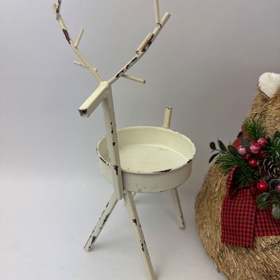 Assorted Christmas Tabletop Decor & Embroidered Runner