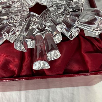3234 Waterford Crystal 2009 Snow Crystals Pierced Ornament with Enhancer