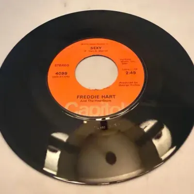 Freddie Hart “Sexy” / “The First Time” Vintage 1976 Capitol 45 RPM Country Record