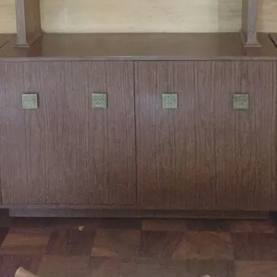 Rolling Stereo Cabinet With Speakers & Reel To Reel