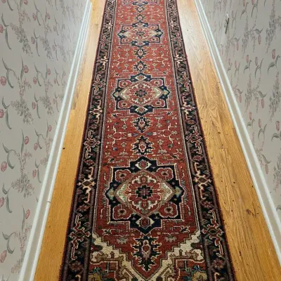 Vintage Wool Persian Runner - 144x30 Inches 