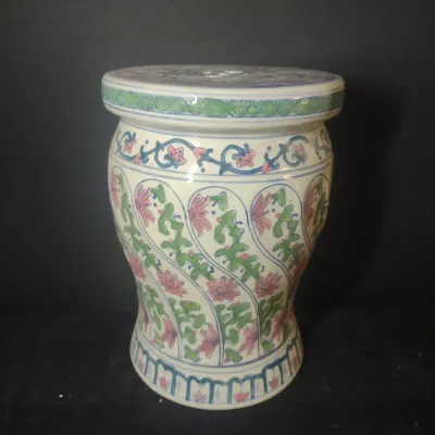 Asian Styled Porcelain Garden Stool 
