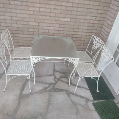 Wrought Iron Table And 4 Chairs