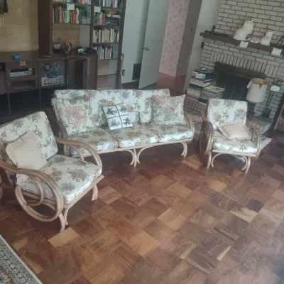 Rattan Sofa And 2 Chairs