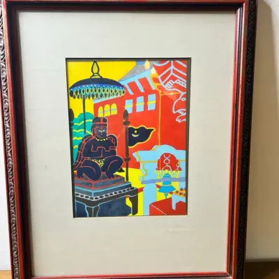 Colorful Asian Print - 16x20 Inches