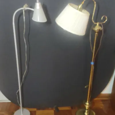 Two Floor Lamps, Vintage And Modern 