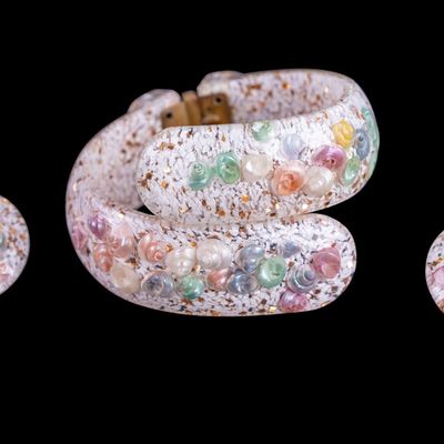 Sale Photo Thumbnail #457: Lucite Confetti Shell Jewelry