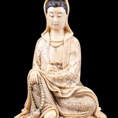 Sale Photo Thumbnail #124: Chinese Composite Guanyin Figurine