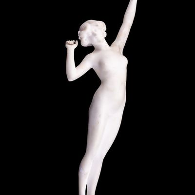 Sale Photo Thumbnail #287: Art Deco Alabaster Figure After Philippe Le Reveil