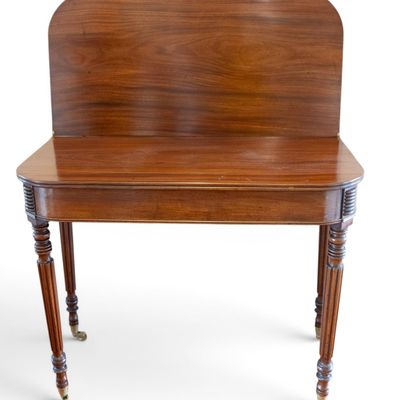 Sale Photo Thumbnail #10: English Mahogany Game / Card Table