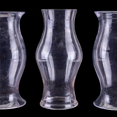 Sale Photo Thumbnail #282: Simon Pearce Glass Hurricane Candle Shades (3)