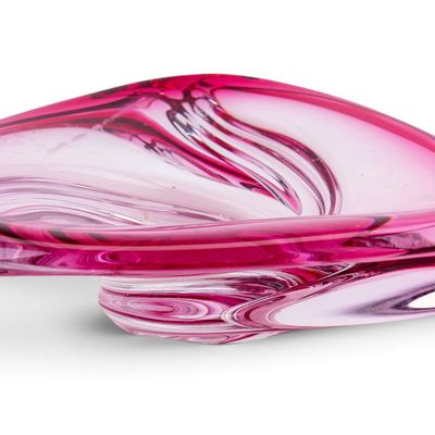 Sale Photo Thumbnail #425: Pink Crystal Swirl Centerpiece Bowl