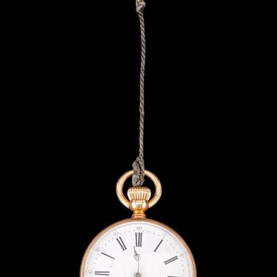 Sale Photo Thumbnail #476: 14K Gold 19th C Swiss Pocket Watch