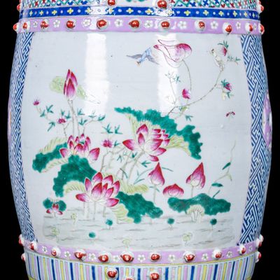 Sale Photo Thumbnail #130: Chinese Famille Rose Porcelain Garden Seat